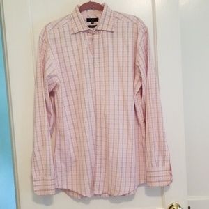 Ted Baker London Pink Black Plaid Shirt